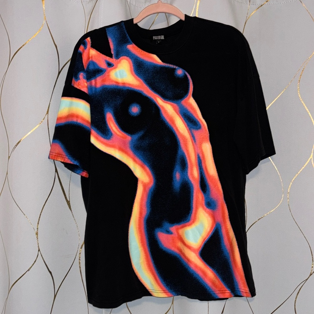 Poster Grl oversized graphic tee